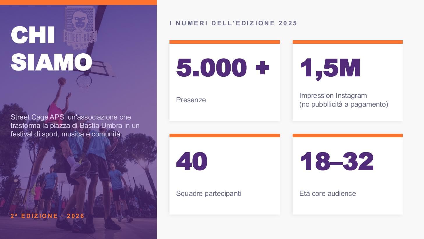 Slide 3 — proposta sponsor Street Cage 2026