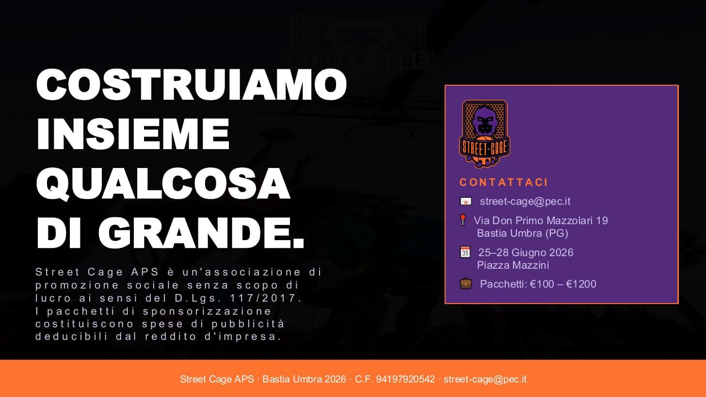 Slide 11 — proposta sponsor Street Cage 2026